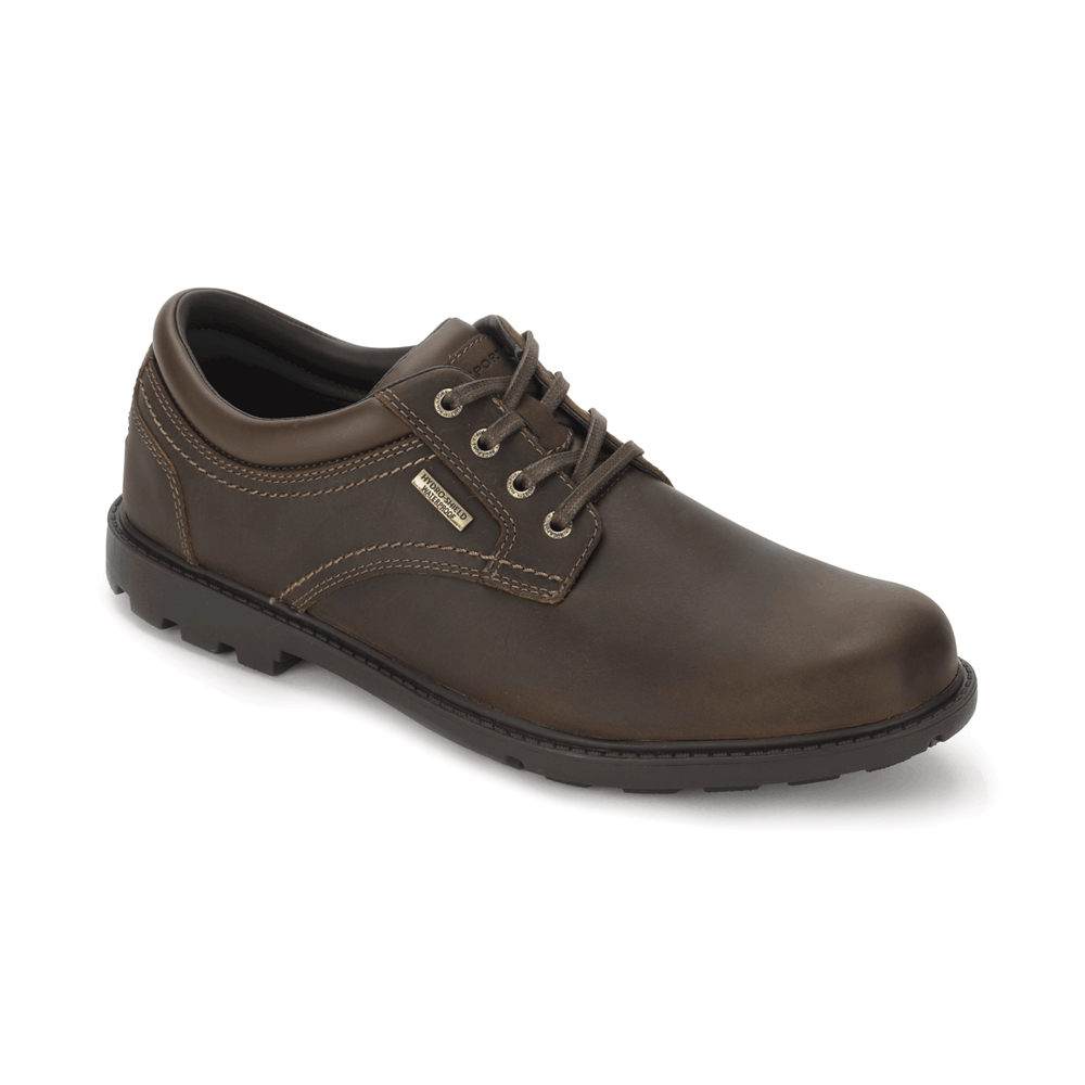 Rockport Mens Oxfords Brown - Storm Surge Plain Toe - UK 038-RFHDCJ